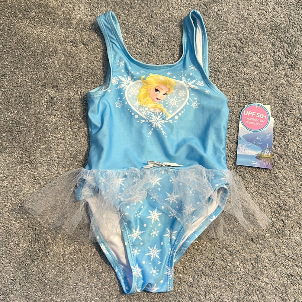 NWT 3T Girl Disney Frozen one piece bathing suit